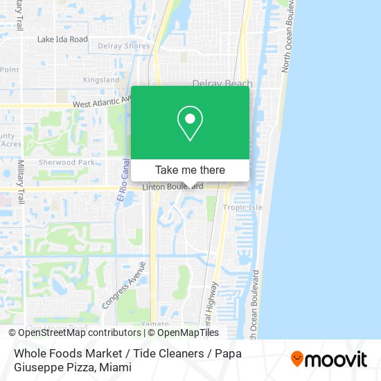 Whole Foods Market / Tide Cleaners / Papa Giuseppe Pizza map