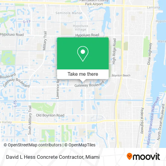 Mapa de David L Hess Concrete Contractor