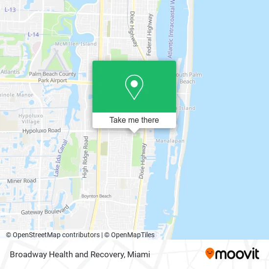 Broadway Health and Recovery map