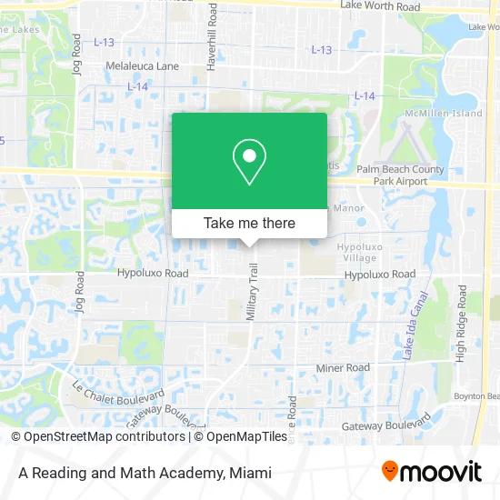 A Reading and Math Academy map