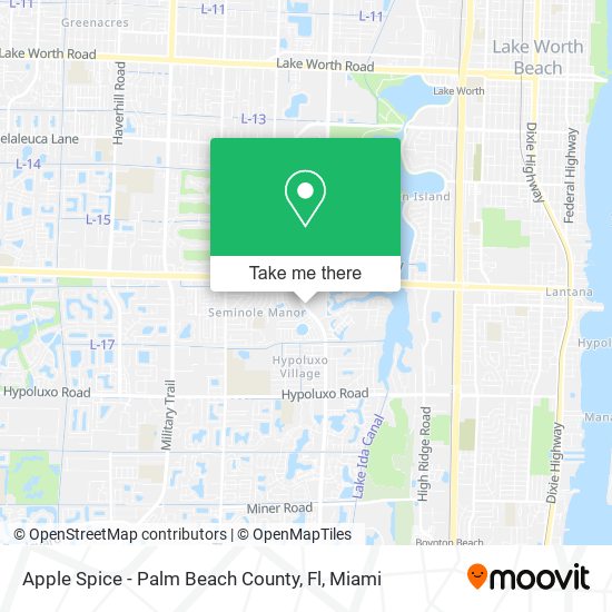 Apple Spice - Palm Beach County, Fl map