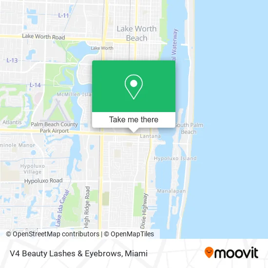 Mapa de V4 Beauty Lashes & Eyebrows