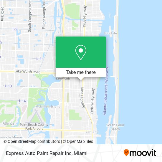 Mapa de Express Auto Paint Repair Inc