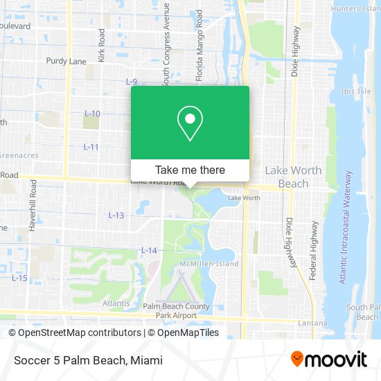 Soccer 5 Palm Beach map