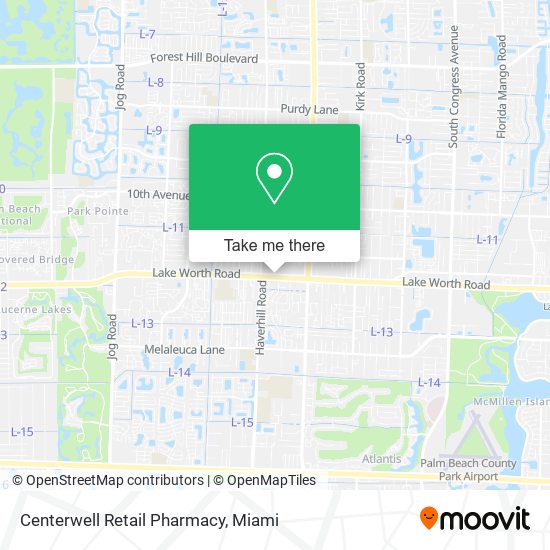 Mapa de Centerwell Retail Pharmacy