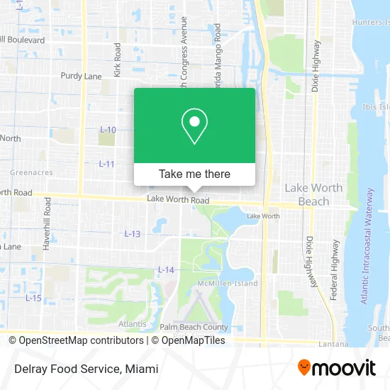 Delray Food Service map