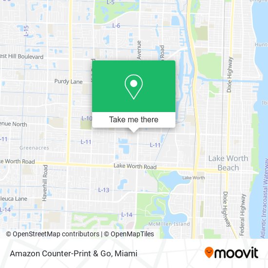 Mapa de Amazon Counter-Print & Go