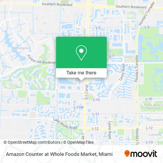 Mapa de Amazon Counter at Whole Foods Market