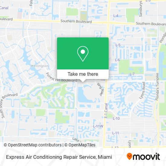 Express Air Conditioning Repair Service map