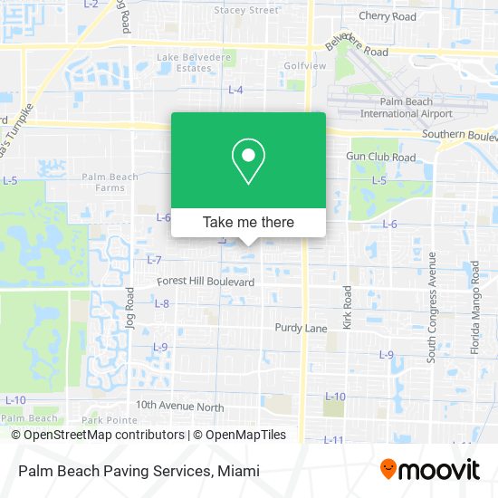 Mapa de Palm Beach Paving Services