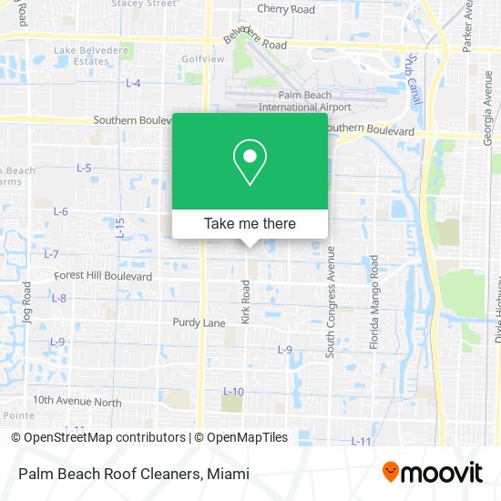 Palm Beach Roof Cleaners map