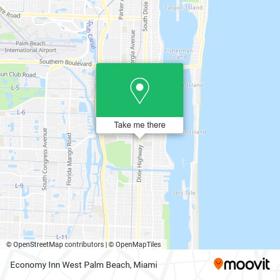 Mapa de Economy Inn West Palm Beach