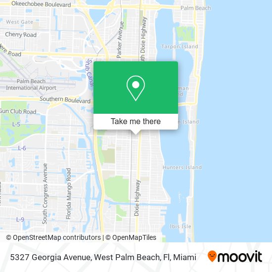 Mapa de 5327 Georgia Avenue, West Palm Beach, Fl