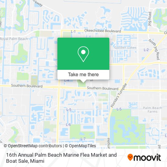 Mapa de 16th Annual Palm Beach Marine Flea Market and Boat Sale