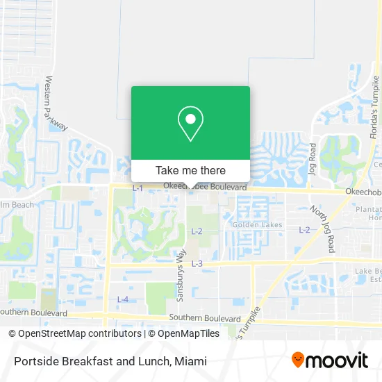 Portside Breakfast and Lunch map