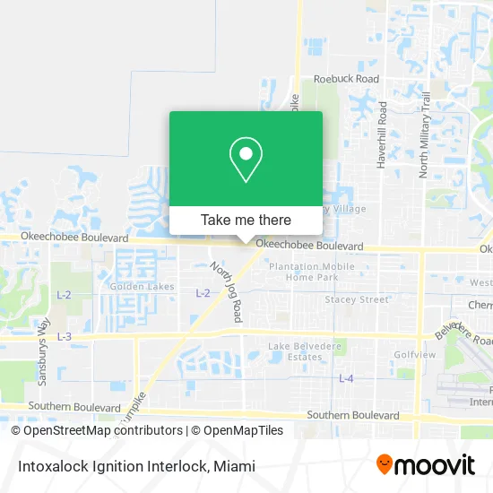 Mapa de Intoxalock Ignition Interlock