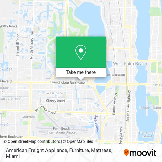 Mapa de American Freight Appliance, Furniture, Mattress