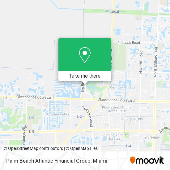 Mapa de Palm Beach Atlantic Financial Group