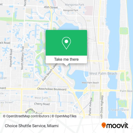 Choice Shuttle Service map