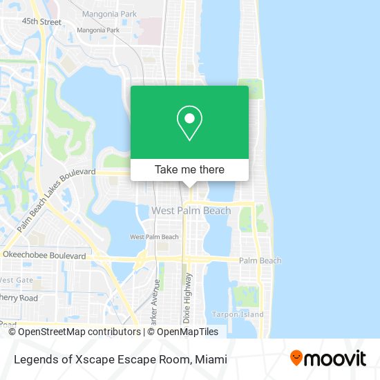 Mapa de Legends of Xscape Escape Room