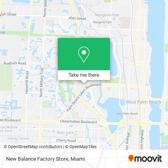 New Balance Factory Store map