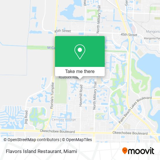 Mapa de Flavors Island Restaurant