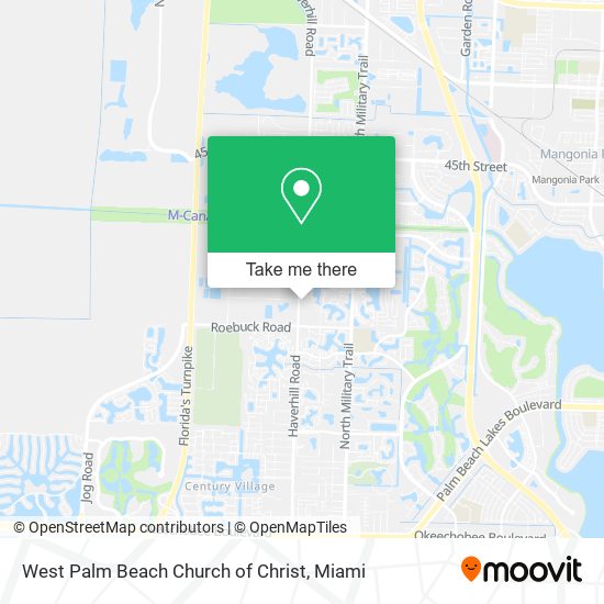 West Palm Beach Church of Christ map