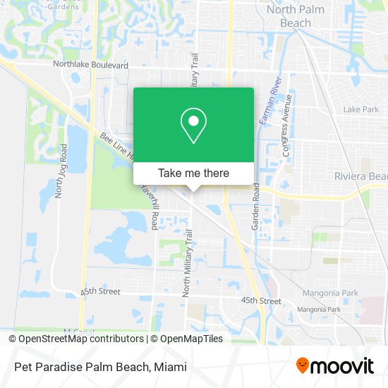 Pet Paradise Palm Beach map