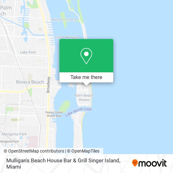 Mapa de Mulligan's Beach House Bar & Grill Singer Island