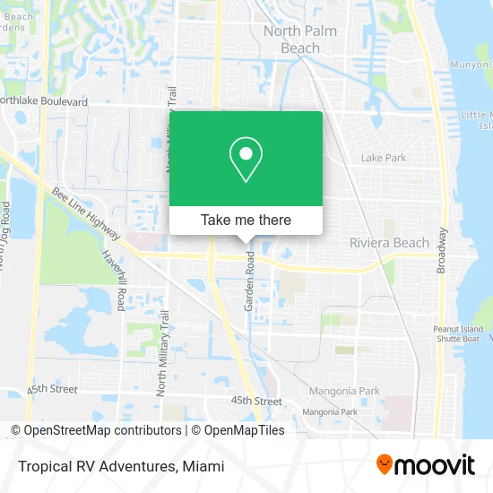 Tropical RV Adventures map