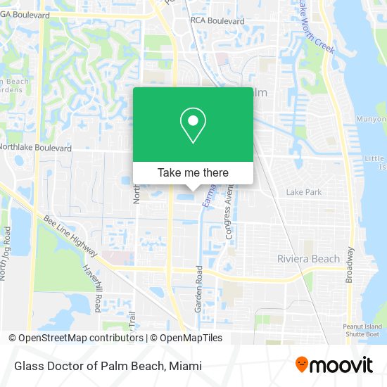 Mapa de Glass Doctor of Palm Beach