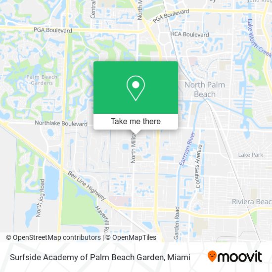 Surfside Academy of Palm Beach Garden map