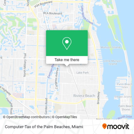 Mapa de Computer-Tax of the Palm Beaches