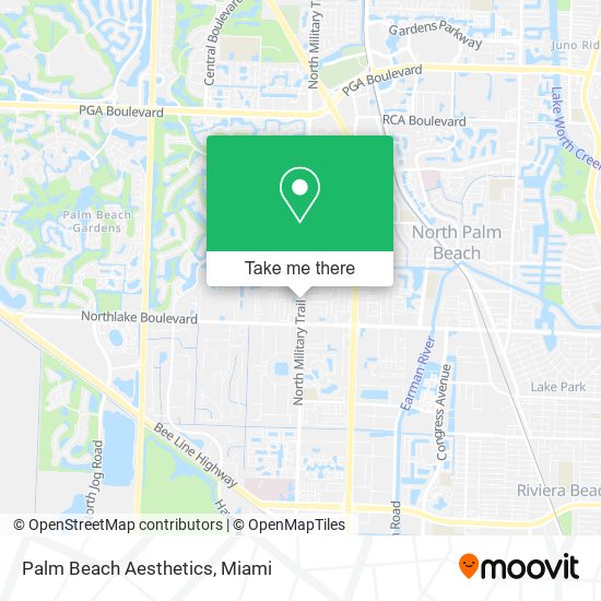 Palm Beach Aesthetics map