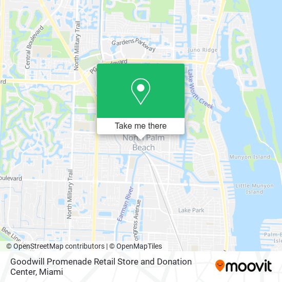 Goodwill Promenade Retail Store and Donation Center map