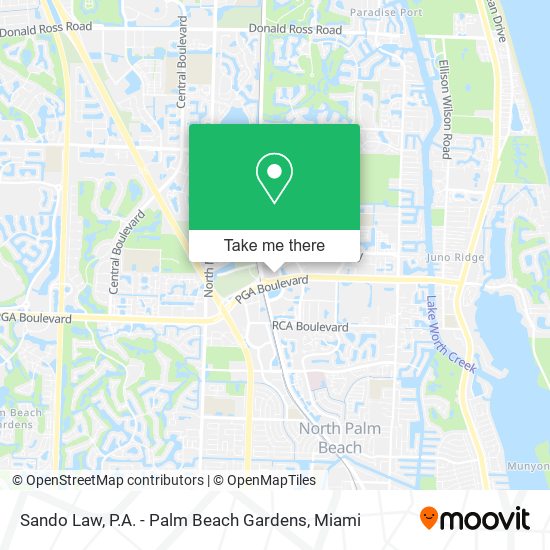 Mapa de Sando Law, P.A. - Palm Beach Gardens