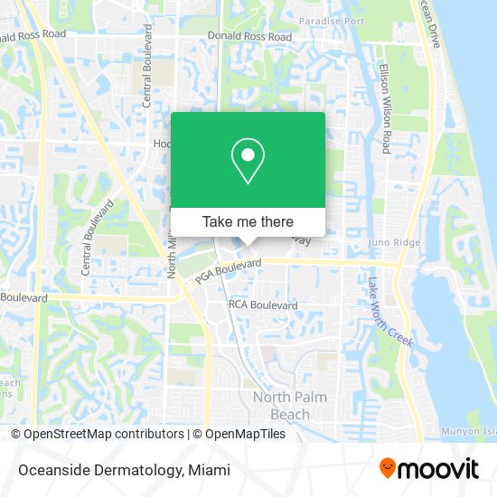 Oceanside Dermatology map