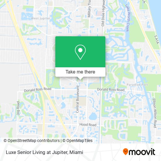 Luxe Senior Living at Jupiter map