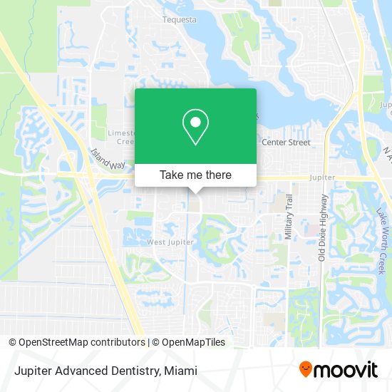 Jupiter Advanced Dentistry map