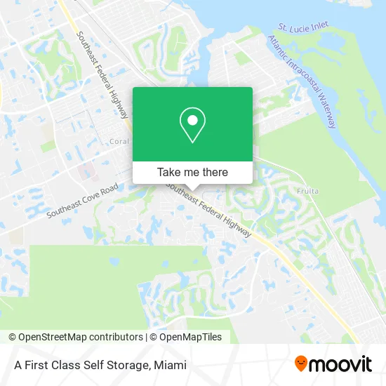 A First Class Self Storage map