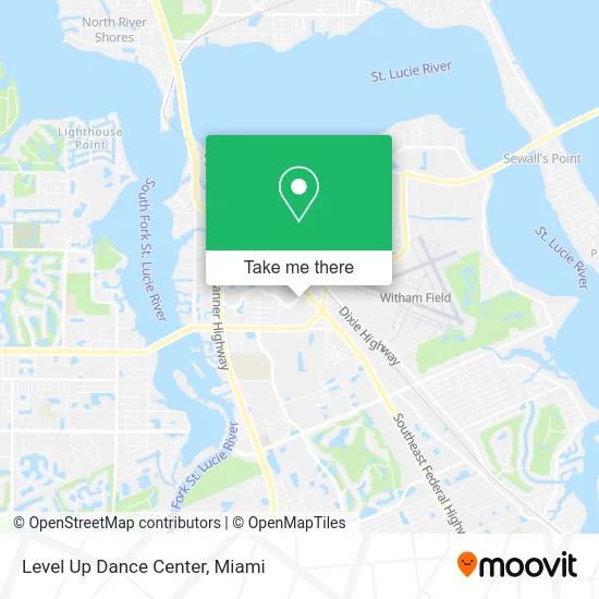 Level Up Dance Center map
