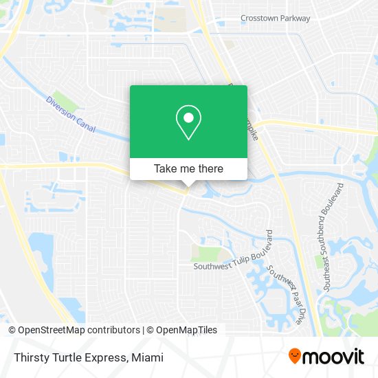 Thirsty Turtle Express map