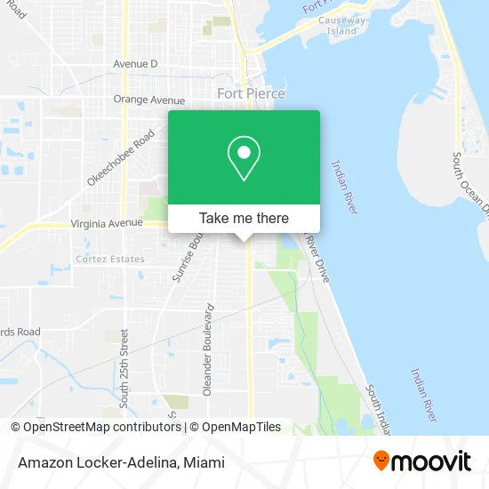 Mapa de Amazon Locker-Adelina