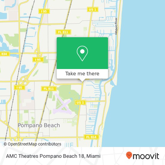 AMC Theatres Pompano Beach 18 map