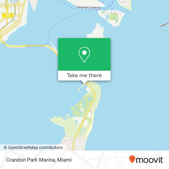 Crandon Park Marina map