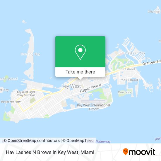 Hav Lashes N Brows in Key West map