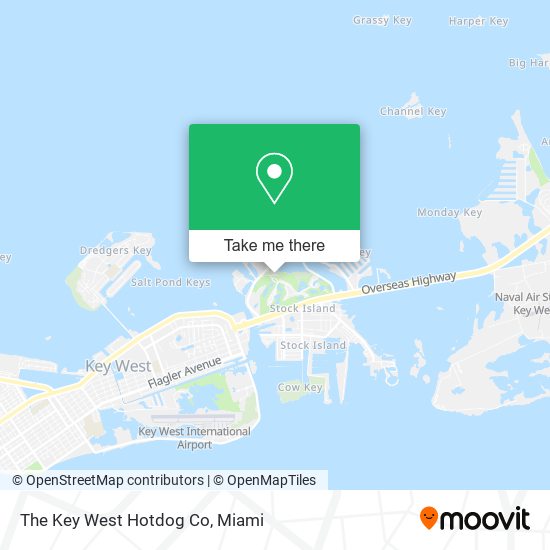 The Key West Hotdog Co map