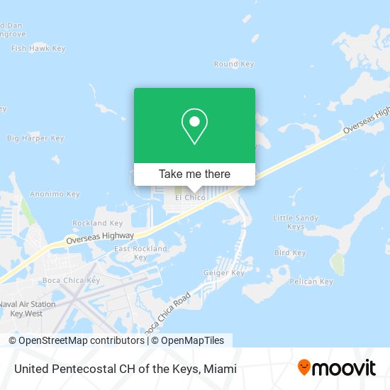 United Pentecostal CH of the Keys map