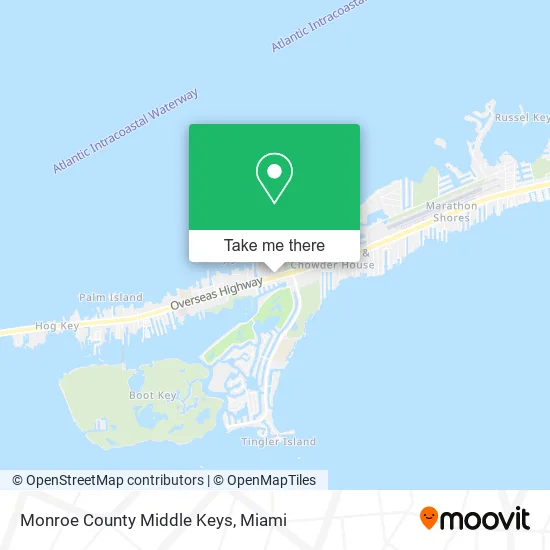 Monroe County Middle Keys map