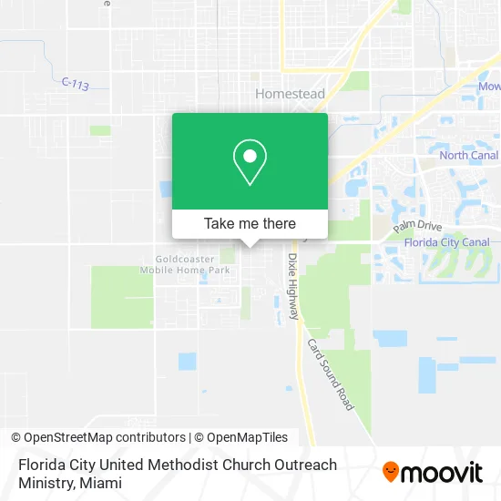 Florida City United Methodist Church Outreach Ministry map